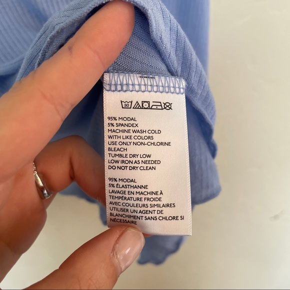 UO Silence & Noise Periwinkle Open Back Tank Top - Picture 4 of 8